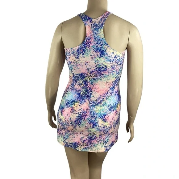 DSG Racerback Athletic Tank Dress Multicolor Abstract Print Size L - Picture 5 of 7